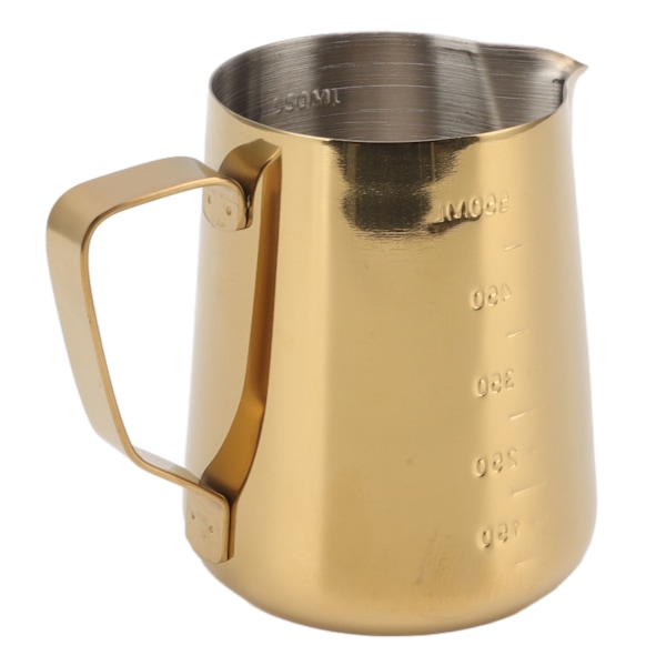 Melkeskummer Dual Scale 304 Rustfritt Stål Melkeskummer Kopp Kaffe Dampkanne For Latte Art 550ML Gull
