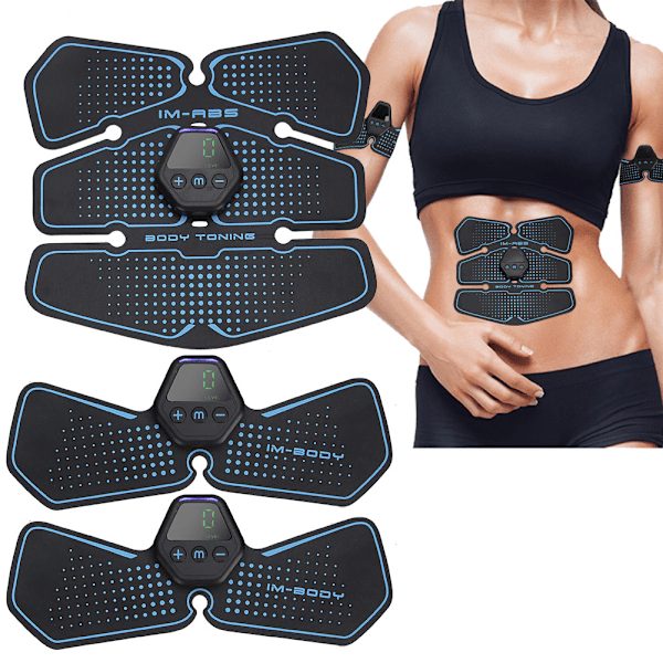 EMS Mavemuskeltræner Digital Display Opladning Træning Fitness Patch