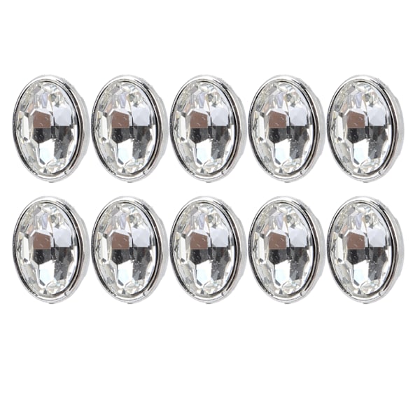 10 kpl Kynsistrassi 10x14mm Soikea Kynnetön Reunustus Irrotetut Vaatteet Laukut Kengät Hatut Käsinommellut Tarvikkeet (Valkoinen)