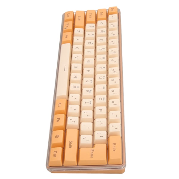 Gamingtangentbord USB 61-tangenter Kontrastfärg RGB Ljusnyckellinjeseparation Mekaniskt trådbundet tangentbord för kontorsspel Orange Beige
