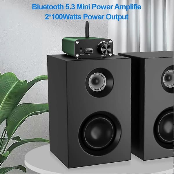 Bluetooth Audioforstærker TPA3116 Stereo 2.0-kanals Klasse D Hjemmebiografforstærker 200W Power Digi