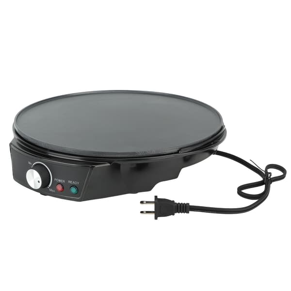 900W Electric Crepe Maker Griddle 30cm Nonstick Griddle Adjustable Temperature Control with Tools US Plug 110V