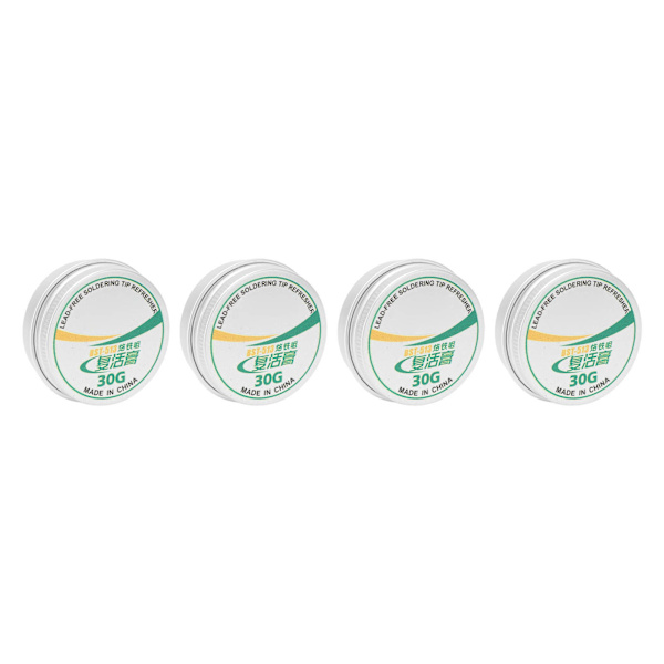 4 stk Loddespidsoplivende Renpasta Tinpulver Resurrection Pasta til Oxidloddejernhoved 30g