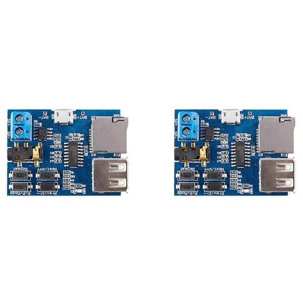 2X Mp3 Lossless Decoder Board Leveres med Forstærker Mp3 Decoder TF Card U Disk Decoder Player blue