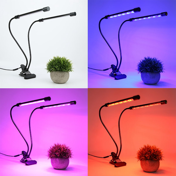 USB LED Grow Light Plant Odling Lamp Lights med klämma för inomhusväxter Hydroponics