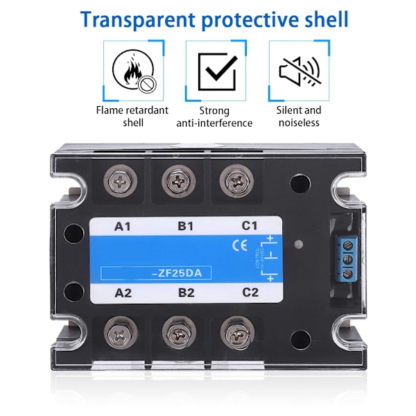 BERM3 ZF25DA DC AC Solid State Relä Strömkontrollutrustning SSR Elektriska Tillbehör