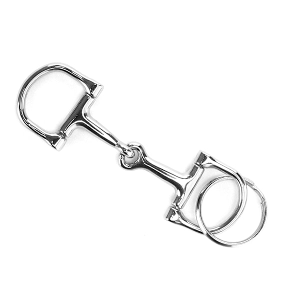 DSformad Snaffle Nyckelring Hållbar Silver DRing ZineAlloy Häst Snaffle Bits Nyckelring