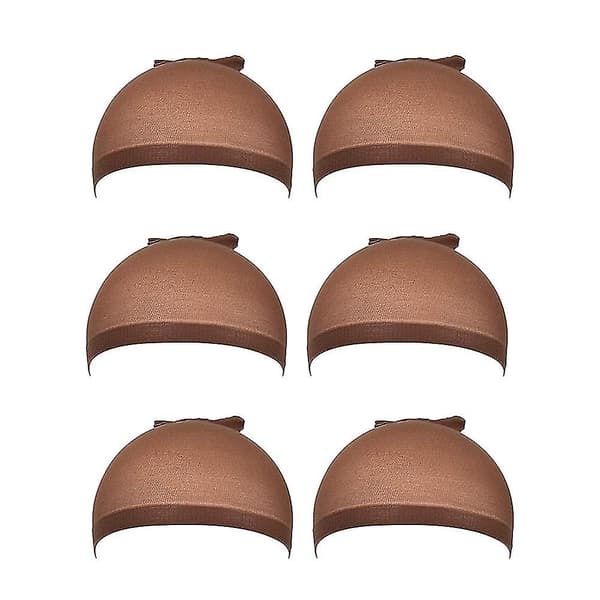 st Strumpor Perukmössor Ljusbruna Perukmössor För Lace Front Peruk Sidenfoder Vävning Perukmössa Nät Brown