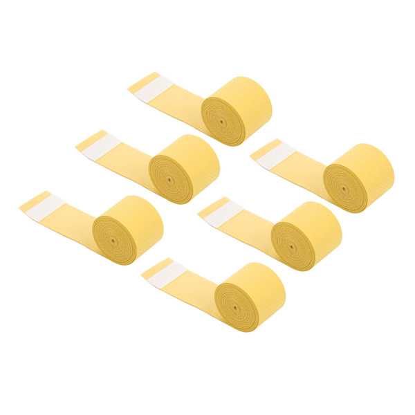 6 stk. tennisracket grebtape PU mat, antislip svedabsorberende Badmintonracket tape Sporttilbehør Gul
