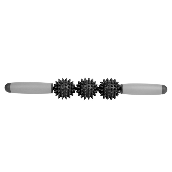 Ny Muskelrulle Yoga Massasje Stick Relax 3 Piggsvinballer Anti Cellulitt Slanking Muskel Kroppsmassasje Relax Tool Svart