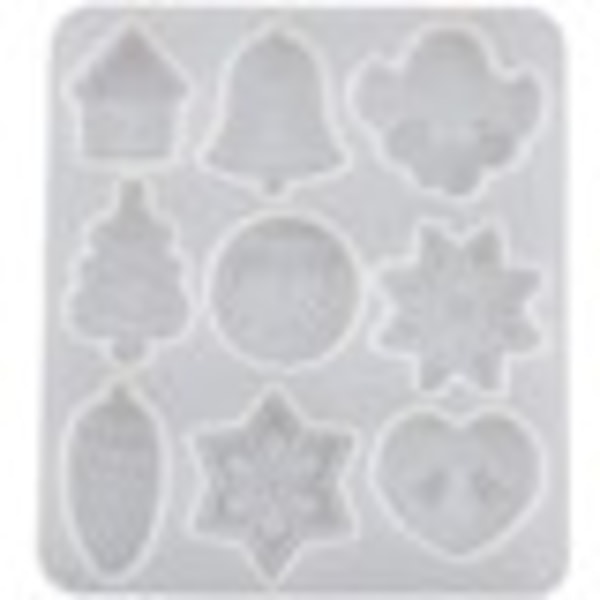 Jul DIY kristall epoxi julgran snöflinga älg silikon nyckelring smycken list form silikon harts hänge Y1Y4