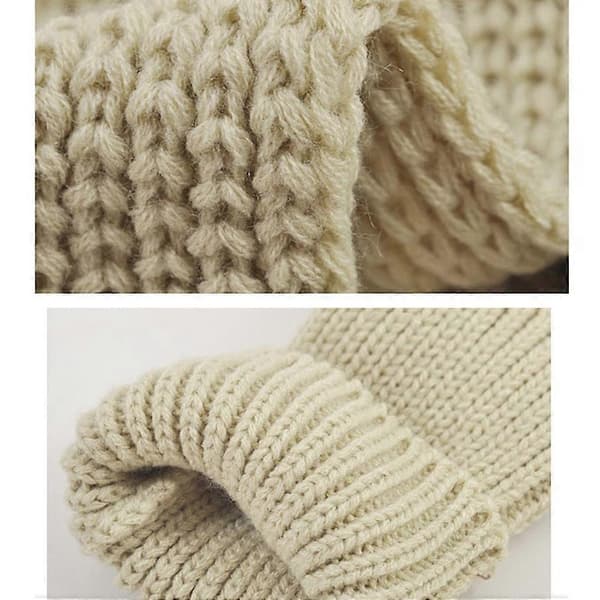 Vinter Kvinner Sjal Ensfarget Skjerf Pl Design Bryllupskappe Poncho[LD] Beige