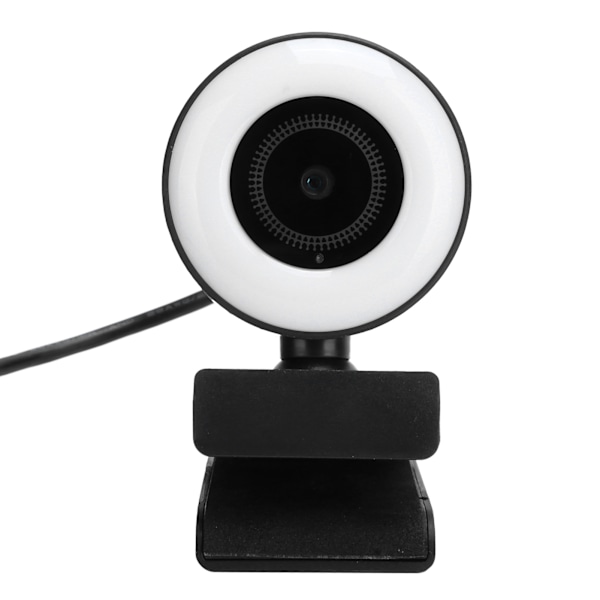 Webcam med indbygget lys og mikrofon til live streaming, videokonferencer og computertilbehør - 1080P