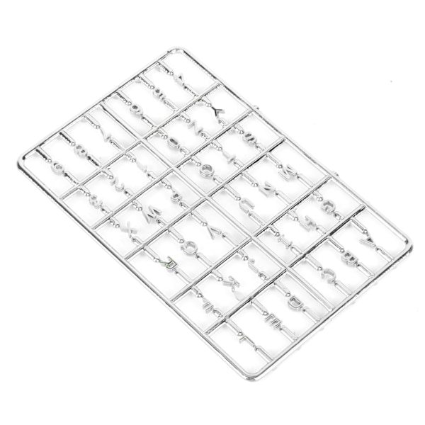 Dockhus Bokstäver Siffror Set 1/12 DIY Miniatyr Ytterdörrsmöbler Tillbehör Silver