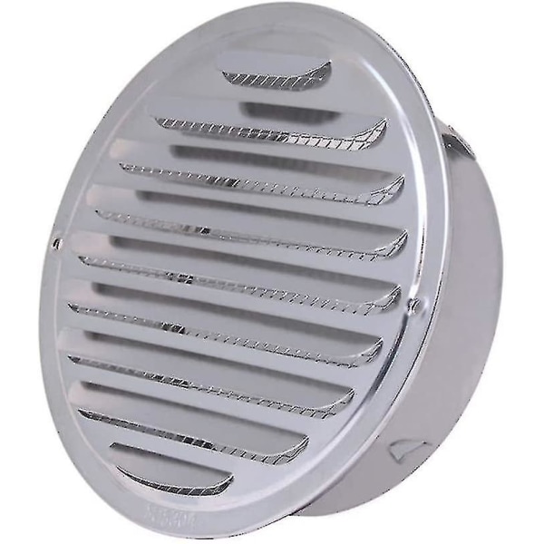 Ventilationsgrill i rostfritt stål Förtjockad väggmonterad spiskåpa Avgasfläkt badrum (1 stycke, silver)