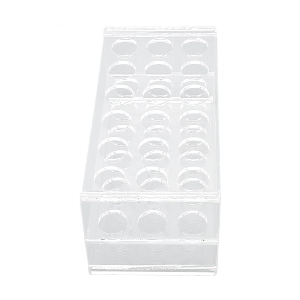 Akryl provrörsställ för 17mm rör 18 hål Transparent centrifugrörsställ för 10ml 15ml rör