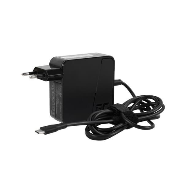 Green Cell PRO 65W USB-C-oplader til bærbar computer, tablet og mobil Svart 250