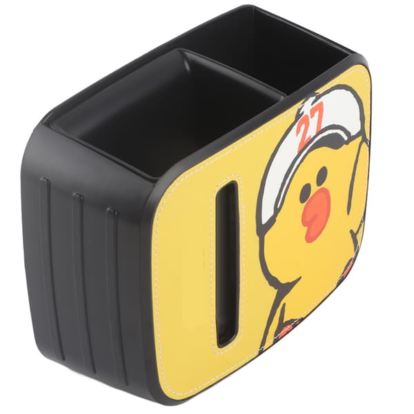 Bilstøppel, sete rygg, lær, vevboks, søppelbøtte, beholder, etui, bilinteriørtilbehør, gul and
