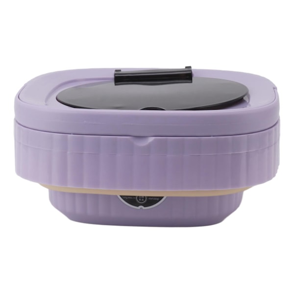6L Mini Bærbar Vaskemaskine Foldbar Automatisk Mini Tøjvask med Soft Spin Tør 100‑240V Lilla EU-stik