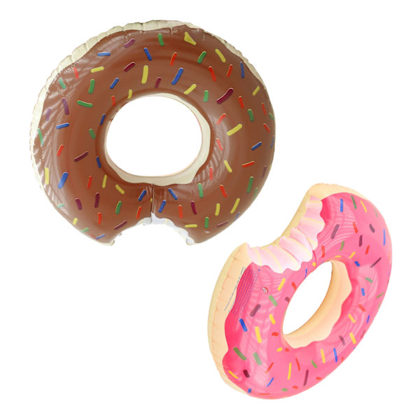 2 stk. svømmebøjle til voksne pool donut form tykkere PVC oppustelig 120cm L
