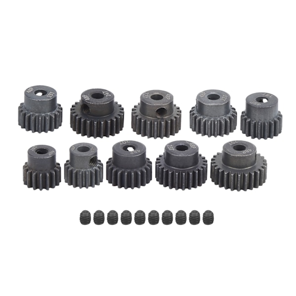 10 st/set 16T-25T 7075 48P stål RC bilmotor kugghjul för 1/8 1/10 borstlös motor