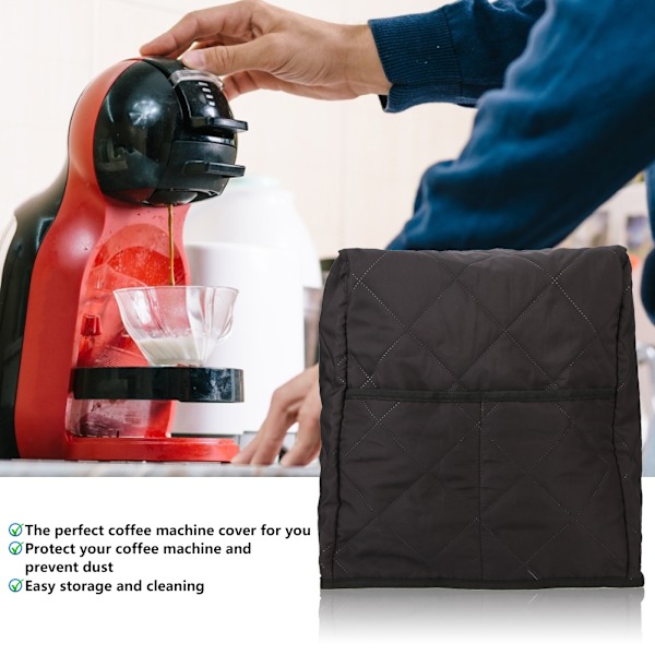 Kaffemaskine Cover i Blød Bomuld Kaffe Brygger Husholdningsapparat Beskyttende Støv Cover