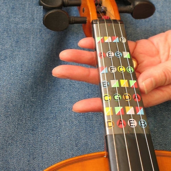 Violin Nybörjarinlärningsverktyg, Fiddle Gripbräda Chord Note Stickers, Fret