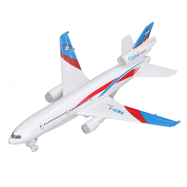 Flygplansmodell Simulering Pull Back Funktion Ljud och ljus Legering Diecast Flygplansmodell Leksaker för samlingspresenter