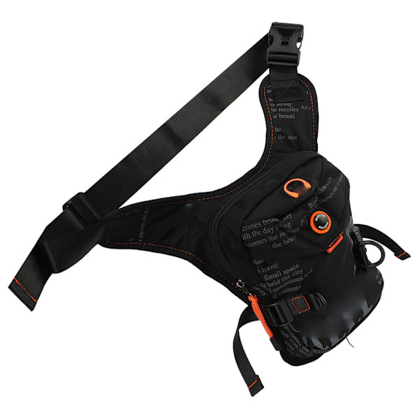 Slingtaske Multifunktionel Mænd Fanny Pack Nylon Sort Midjebælte Bærepose til Rejser Camping Træning Gåture