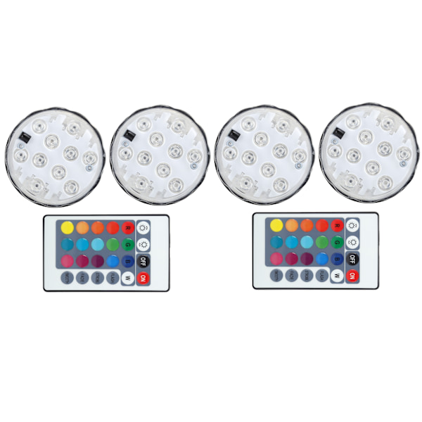 RGB-LED-upotusvalot vedenalaiset vedenpitävät valot kaukosäätimellä uima-altaan sisustukseen