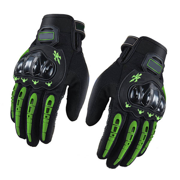 Full Finger Touch Screen Motorcykel Handskar Andas Touchscreen Handskar med Full Hand Green