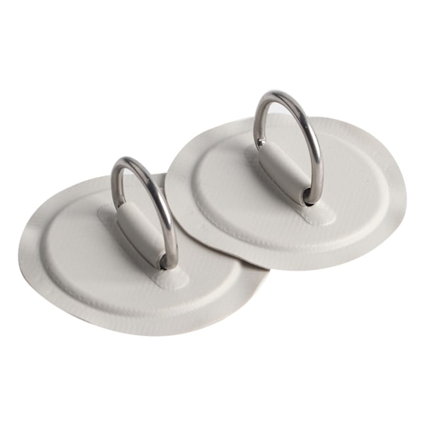 2 stk. oppustelig bådkajak D-ring Pad Patch PVC marine rustfrit stål fast spænde (grå)