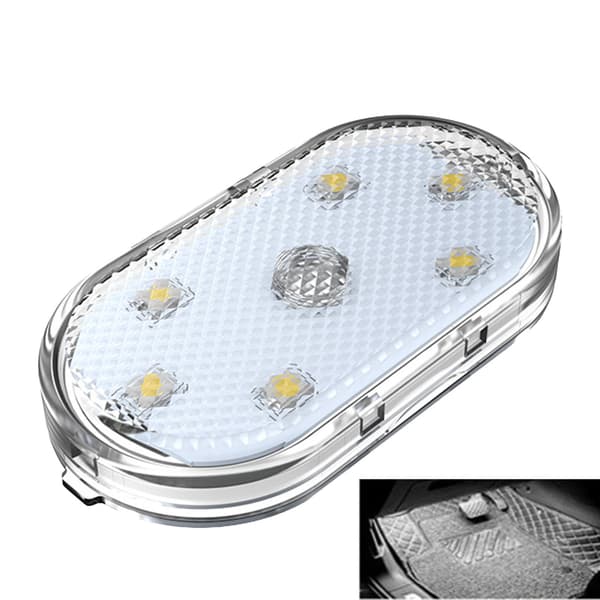 Car Roof Light Touch Control USB Charging Mini Compact Car Ceiling Light LED Reading Lamp White