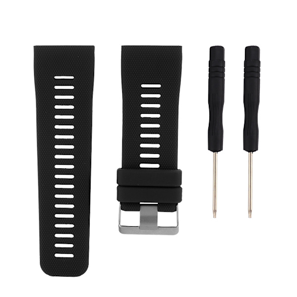 Silikon Urrem Byte til Armbåndsur, Passer til Garmin Vivoactive HR (Sort)
