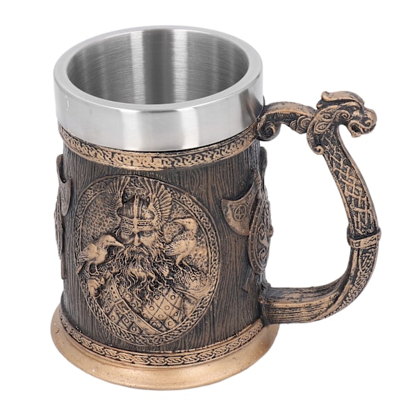 Mugg av rostfritt stål Innovativ Pirate Retro Ölkopp med stor kapacitet för öl Kaffe Dryck Brons