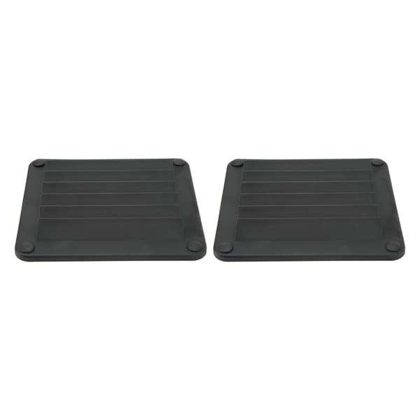 2 stk. luftventil, ventilasjonsåpning, sideutløpsport, rektangulær ventilasjonsåpning, svart