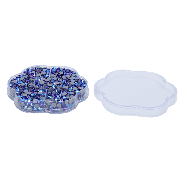 Strass Stenar Ren Klar Dekorativt Glas Nagelstenar för DIY Hantverk Kläder Väska JM201 Blå AB