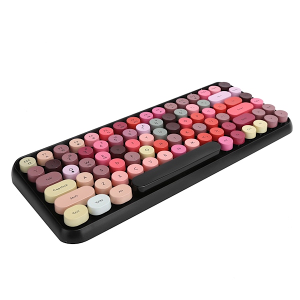 Ajazz Trådlöst Tangentbord Bluetooth 84 Tangenter Retro Rund Knapp Gaming Kontorsmaterial 308IRainbow