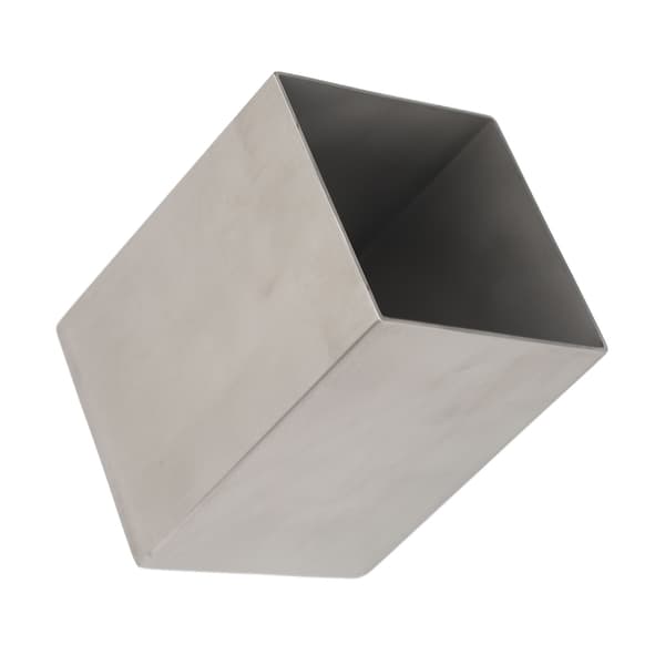 Pen Cup 304 Stainless Steel Pen Holder Thicker Durable Rectangular Pen Cup for Office Home School Desktop Silver