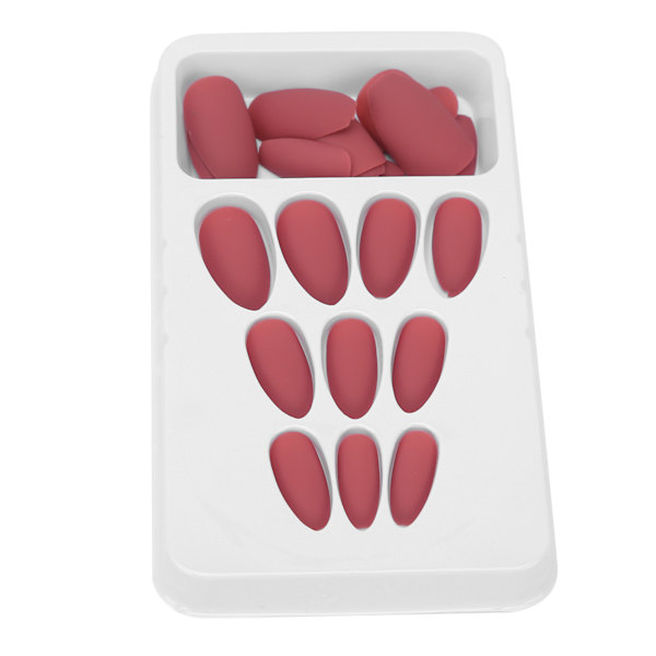 24st Nail Art Tips Set Matt Pure Color Artificiella falska naglar Heltäckande False Nail TipsF126