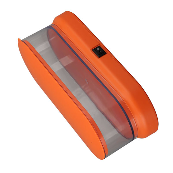 Mini rengöringsmaskin Lågbrus bärbar ultraljudsrengöring för smycken glasögon sminkborste orange