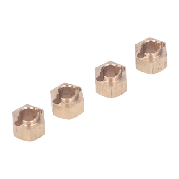 4st Mässing Guld Hex-navskoppling Lättvikts RC-navadapter Slitstark hjuldriven hexnavadapter för 1/18 1/24 RC-bil