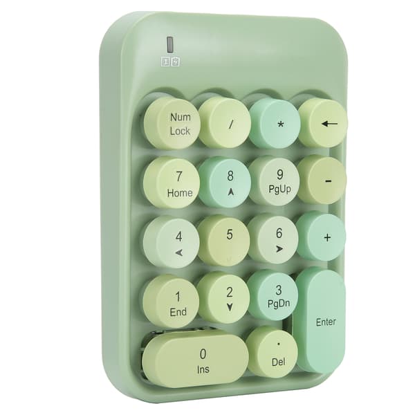 AJAZZ Wireless Numeric Keyboard Chocolate Keycap for Game Direction Switching AK18 2.4G Green