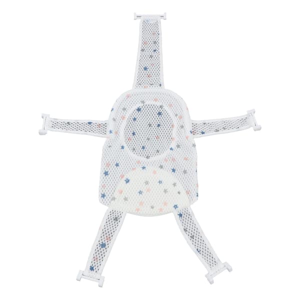 Five Corner Bath Seat Support Net Non-Slip Adjustable Universal Breathable Mesh Soft Headrest Baby Bath Net for Infant Star