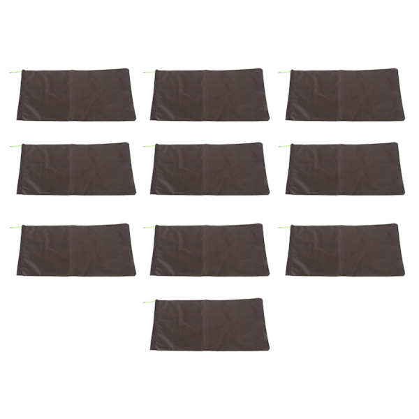 10 ST Sandfrie Sandsække Træk snor Overflade Vandbarrierer Polyester 9,8x19,7in Dampåse til Kælder Garage Anti Flood Coffee