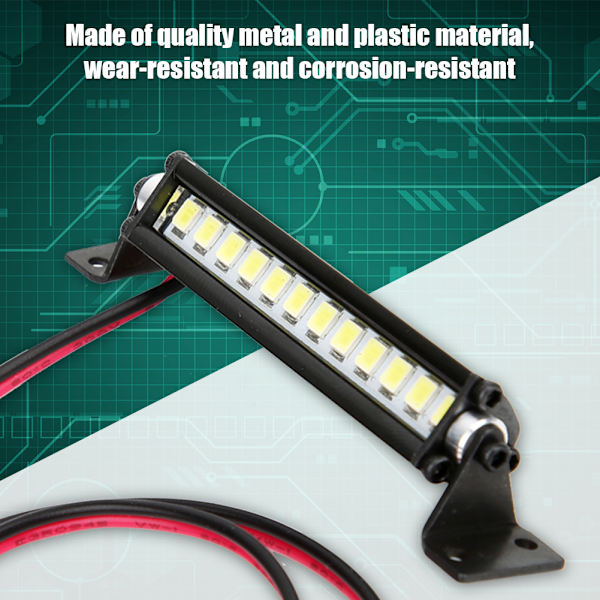 RC-auton lisävaruste Mini 12 LED -valopalkki kattovalo sopii TRX-4 Scx10 1/10 4WD CrawlerBlack