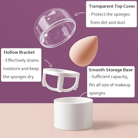 Makeupsvampeetui kosmetisk puffboldbeholder beauty blender holder