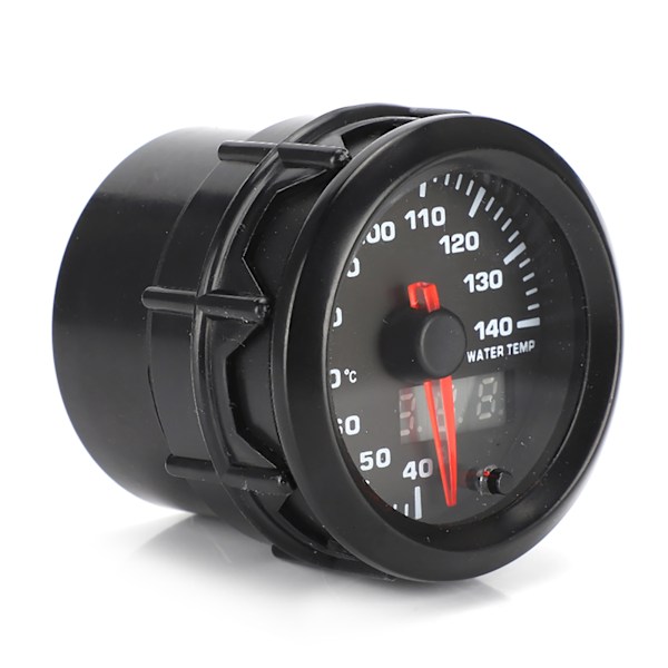 2in 52mm bil elektronisk vattentempmätare Temperatur analog mätare med sensor 7 färger LED Universal