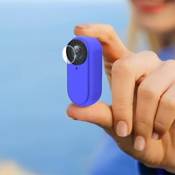 360 Anti-shake Camera Go2 Silicone Sleeve Soft Shell Blue
