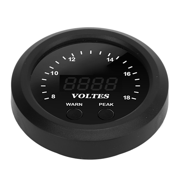 Voltmeter Måler Smart Grensesnitt Stabil Ytelse Vibrasjonsreduksjon Universal Voltmeter for Bilmodifisering 12V
